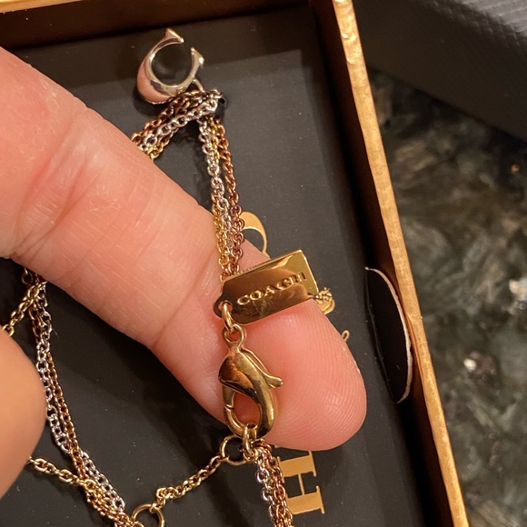 Coach Gold Silver Rose gold 3 Layer bracelet NWT - Picture 6 of 8